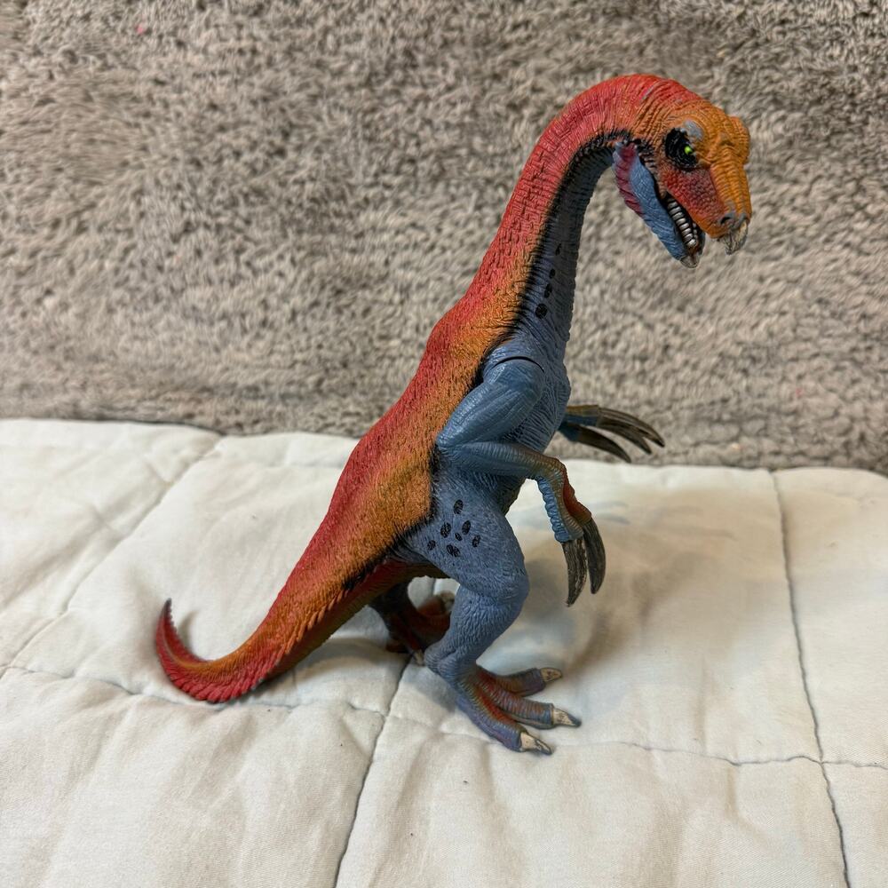 Schleich Dinosaur Therizinosaurus 8” Vinyl Figure Movable Jaw Arms Claw Hands